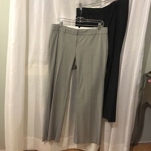 LOFT slacks - 2 pairs, grey and black